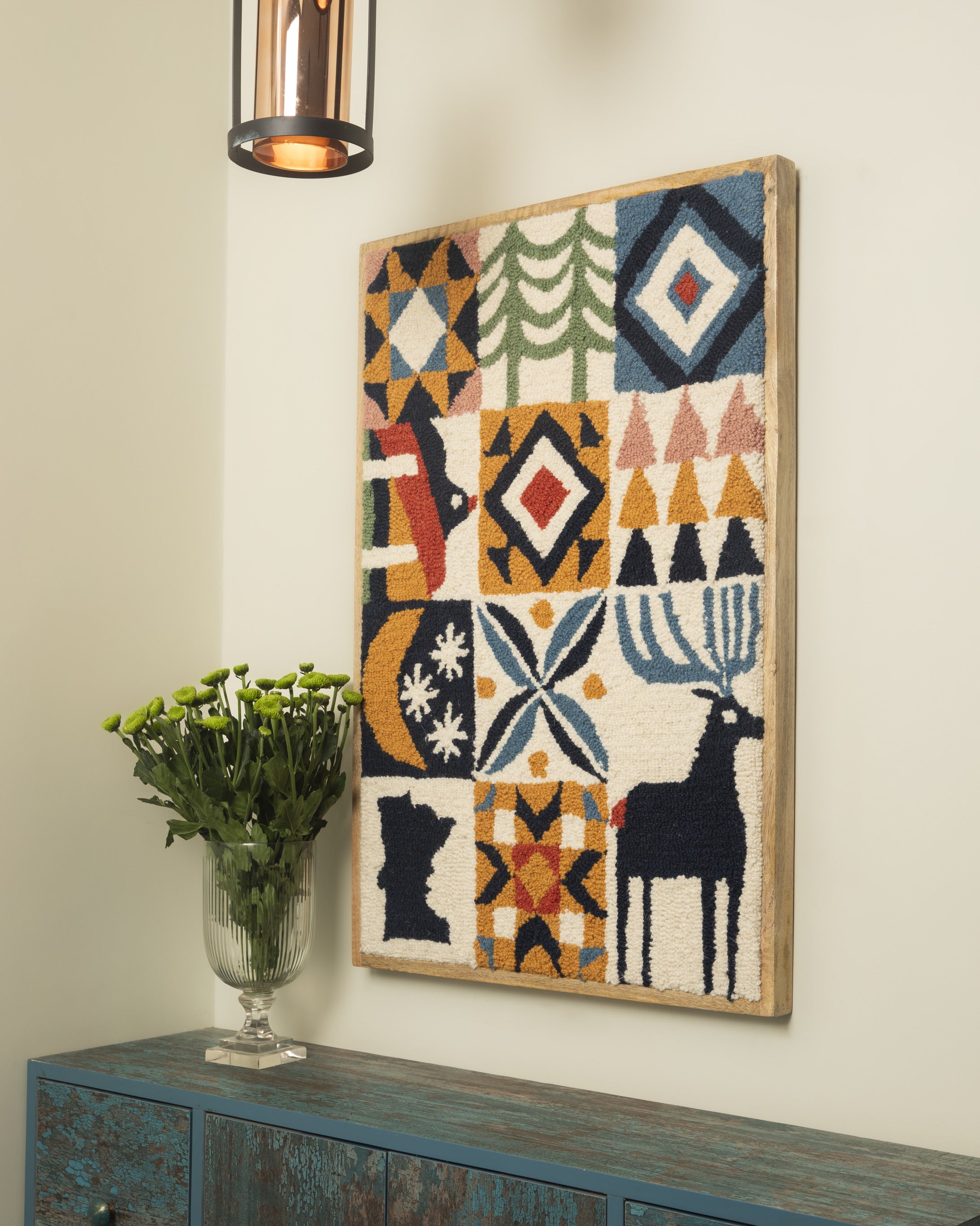 Rustic Rhapsody: A Tufted Tapestry