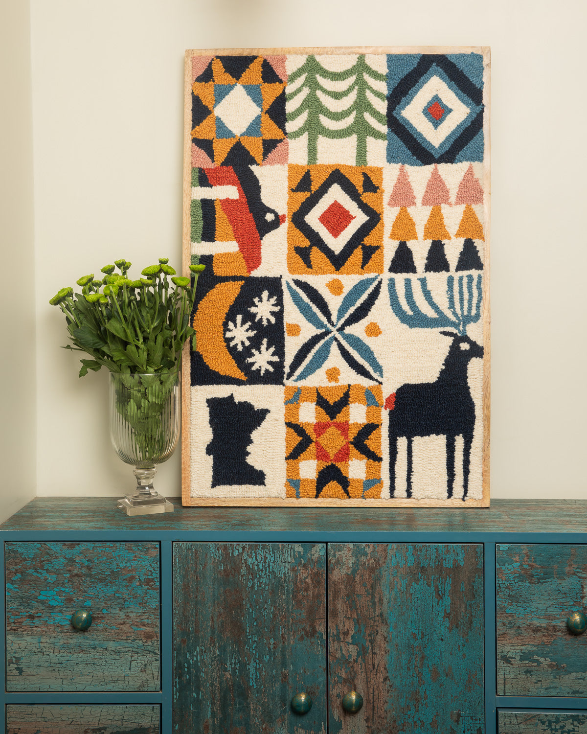 Rustic Rhapsody: A Tufted Tapestry